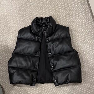 Zara Black Puffer Vest